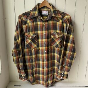 Wrangler Sanforized Plaid Pearl Snap
